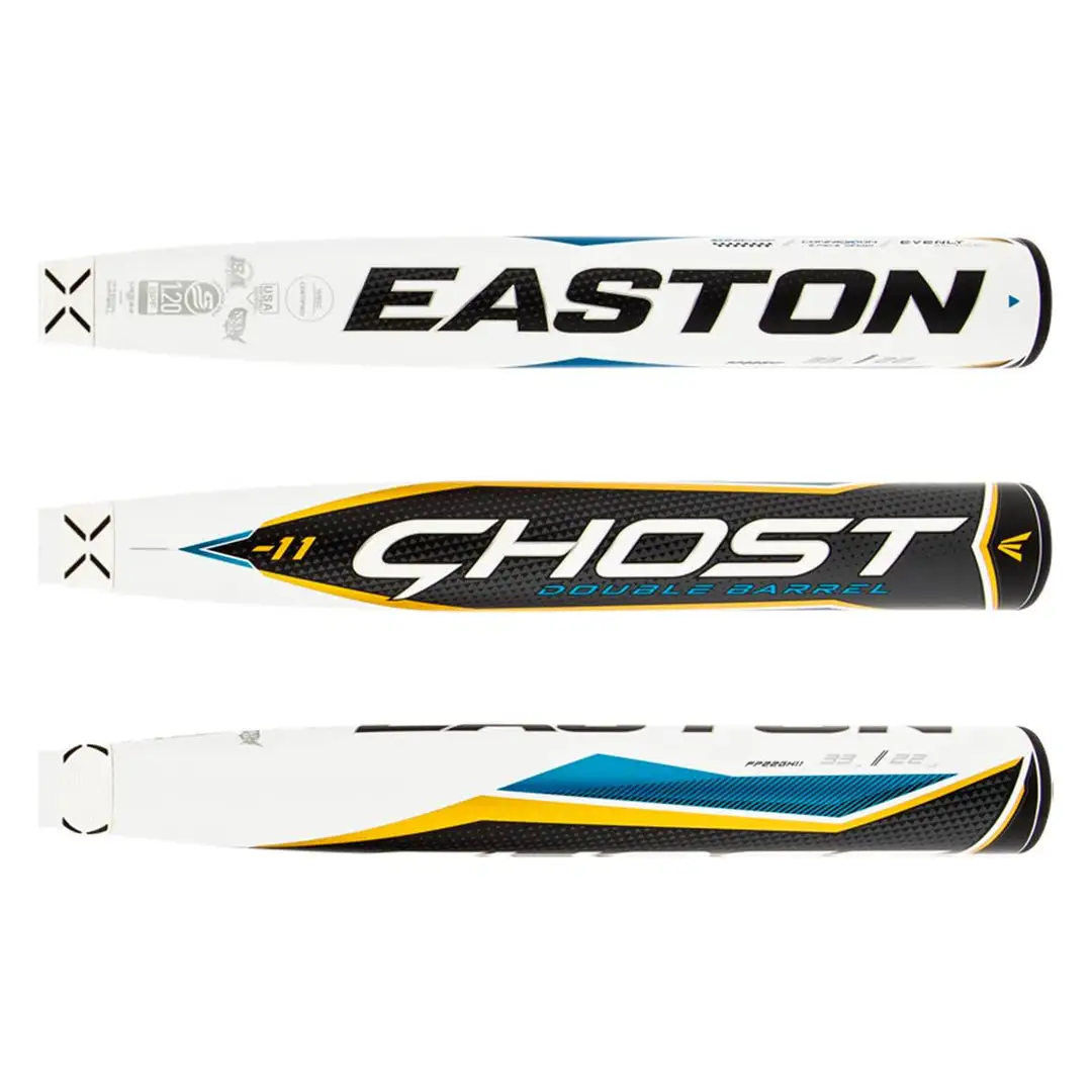 New Easton Ghost 2022 Double Barrel -11 Fastpitch Softball Bat White/Black USSSA 1.20 BPF Stamp 3 New Easton Ghost 2022 Double Barrel -11 Fastpitch Softball Bat White/Black USSSA 1.20 BPF Stamp