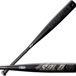 Baseball Bats New 2021 Louisville Slugger Solo -5 USSSA Baseball Bat Black/Silver