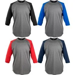 Rawlings 3/4 Mid-Sleeve Adult Baseball Performance Shirt RTT34
