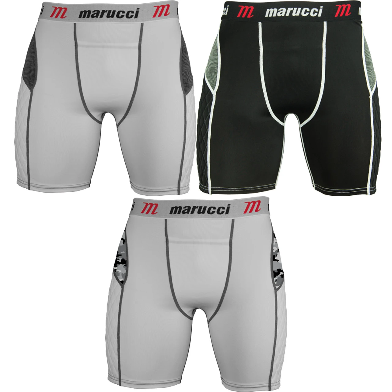Marucci Youth Padded Sliding Short W/ Cup MASLCP-W 3 Marucci Youth Padded Sliding Short W/ Cup MASLCP-W