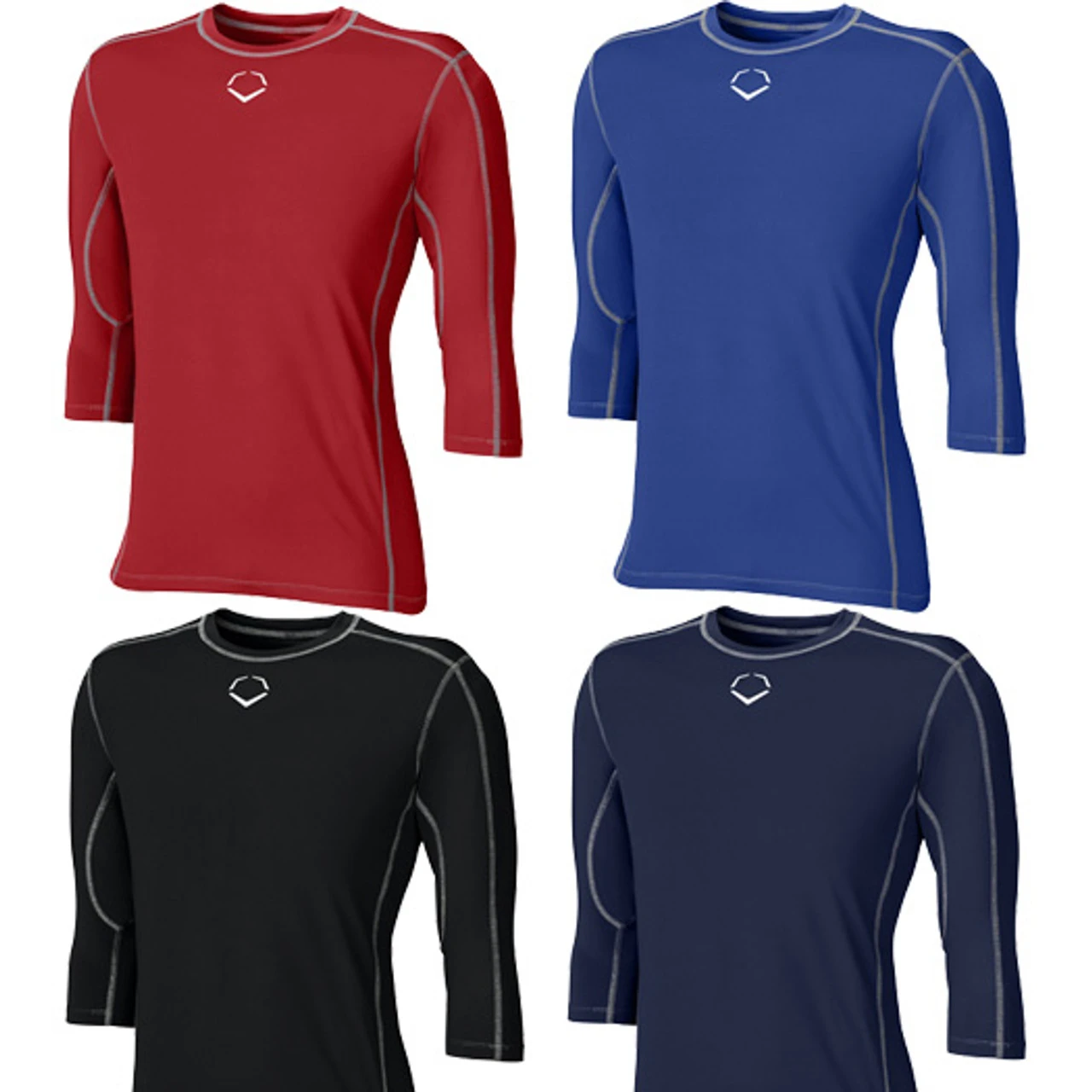 Men's Evoshield Pro Team Mid Sleeve Baseball Compression Shirt WTV1005 3 Men's Evoshield Pro Team Mid Sleeve Baseball Compression Shirt WTV1005
